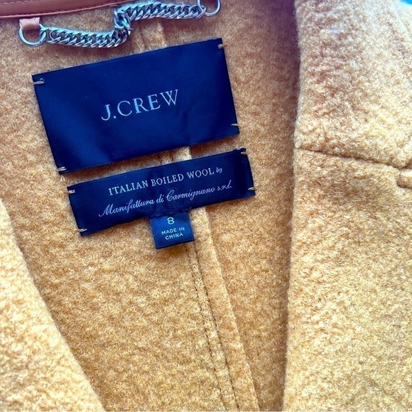 J.Crew Daphne Topcoat in Italian Boiled Wool in Deep Saffron Color Size 8 - Picture 14 of 15